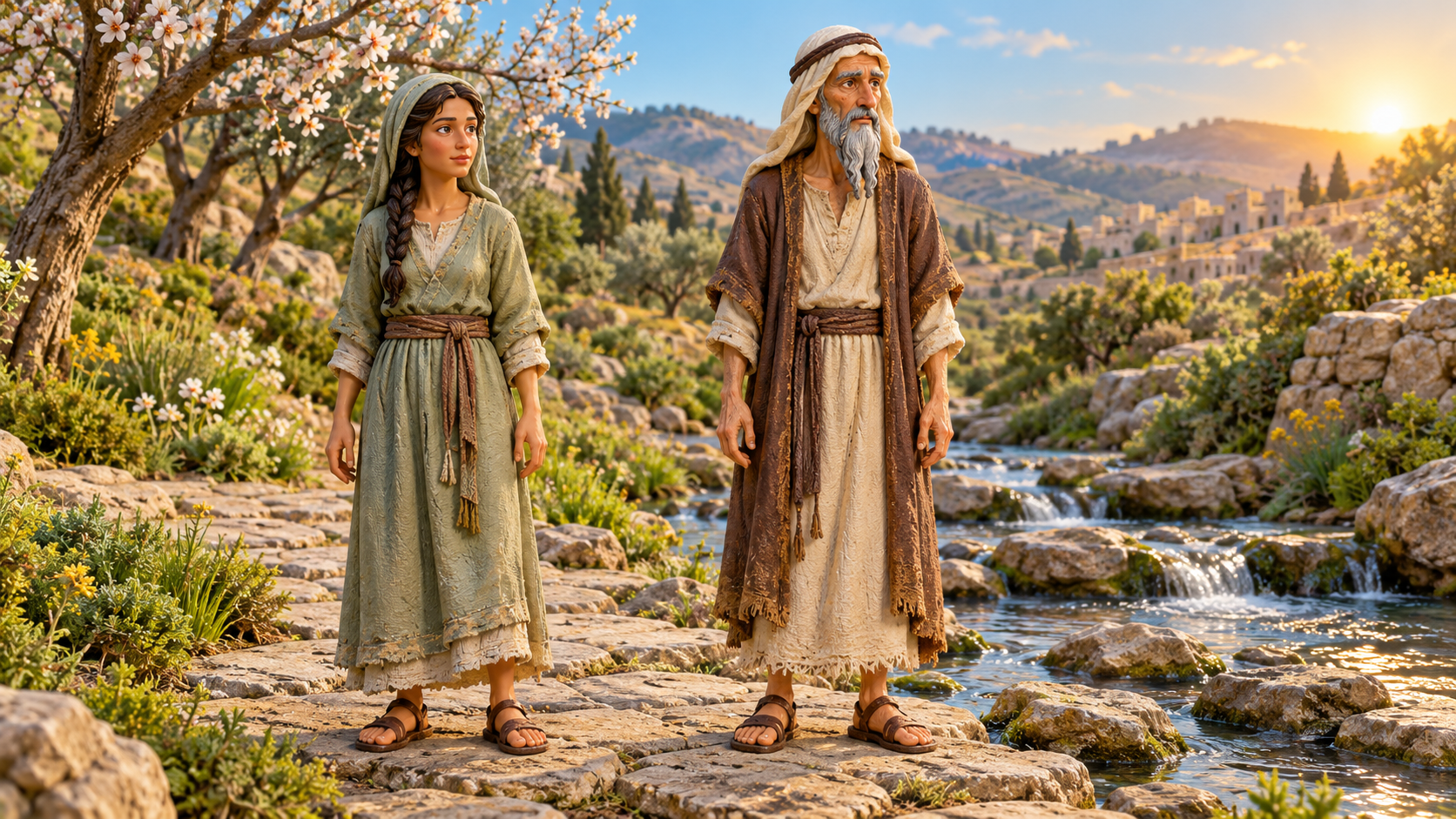 Figurine illustration: The great God gives strength to the weary.