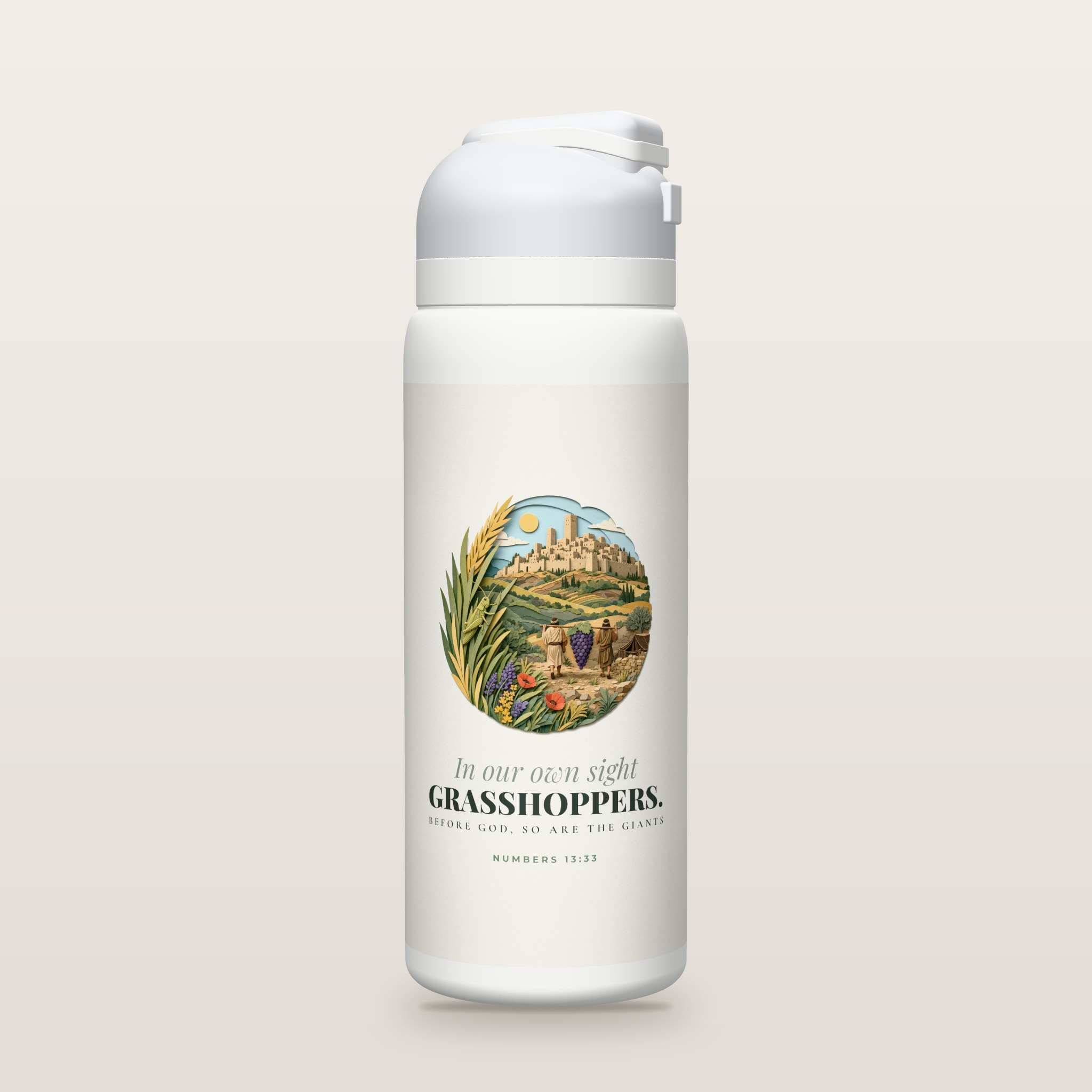 Front of the In our own sight. GRASSHOPPERS. bottle