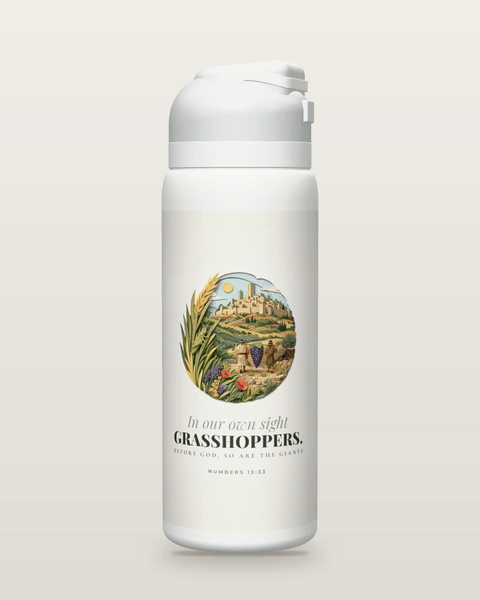 In our own sight. GRASSHOPPERS. bottle rotating to show the complete printed design