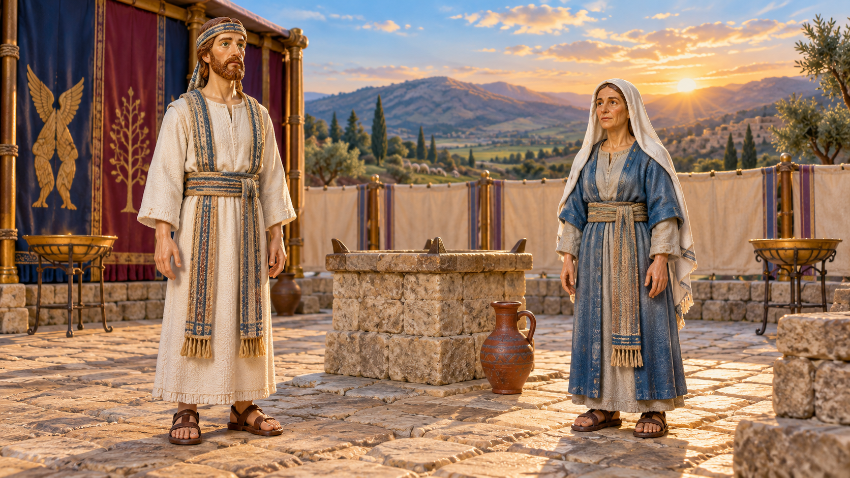 Figurine illustration: An offering gives the picture its meaning.